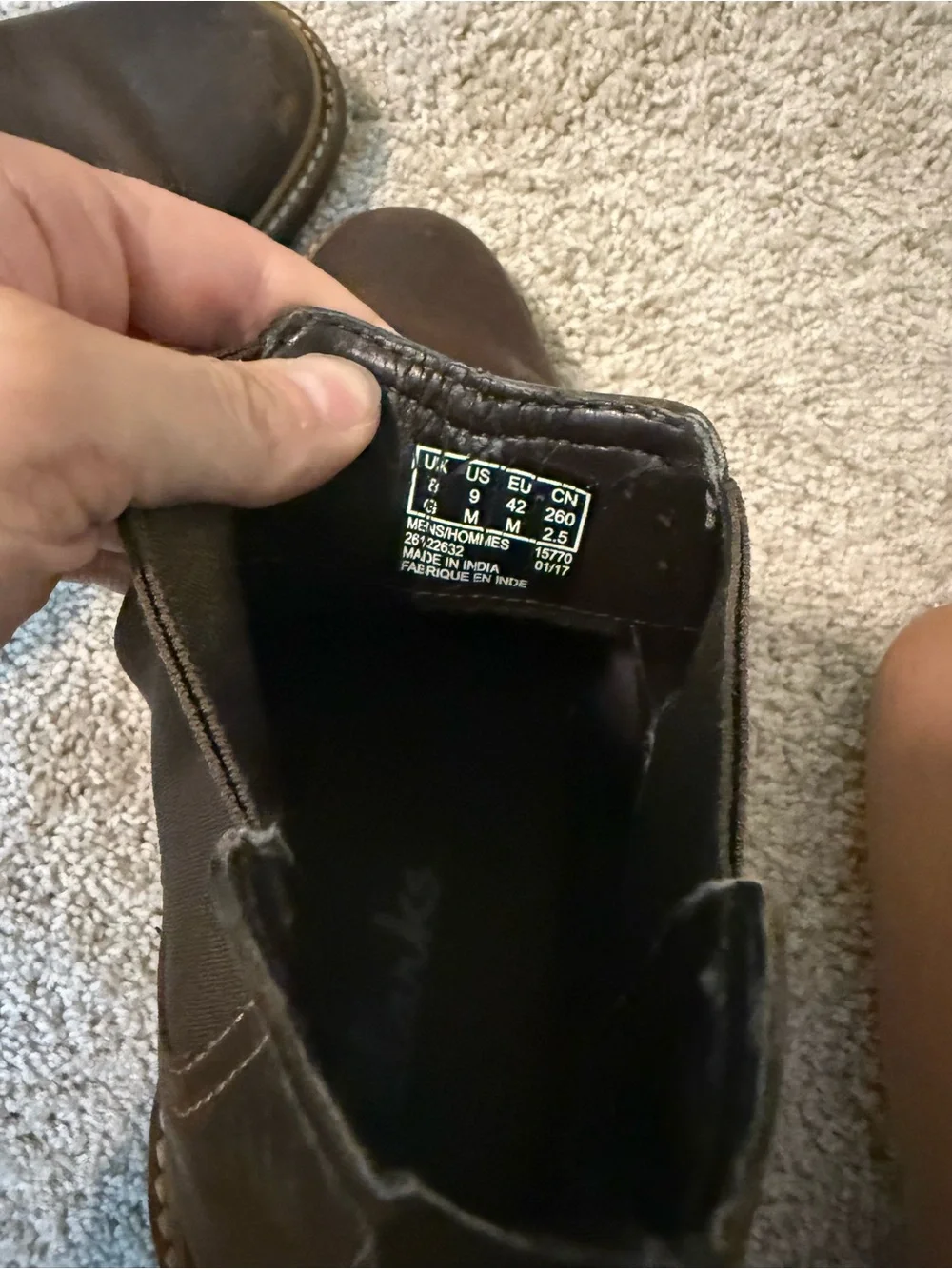 Men's Clarks Leather Chelsea Boots
